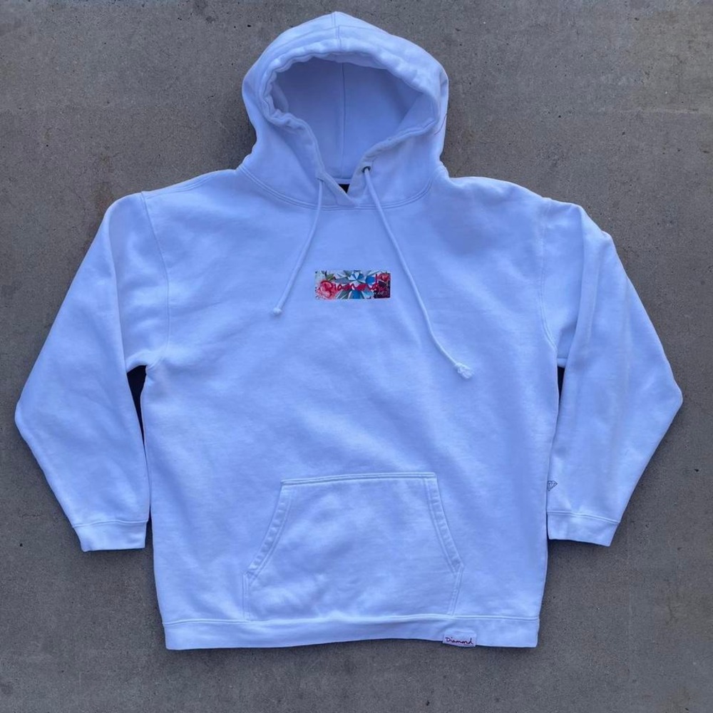 Vintage Diamond Supply Co Floral Box Logo Hoodie (XL)